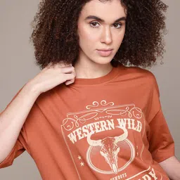 The Roadster Lifestyle Co. Printed Relaxed Fit T-shirt-picture-18