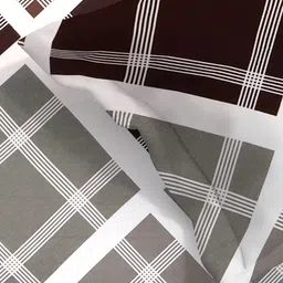 Aura Brown & Brown Geometric 220 TC Bedsheet with 2 Pillow Covers image 2