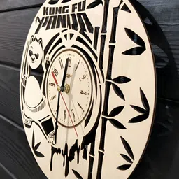 QEZNEF Beige Solid Traditional Wall Clock image 3