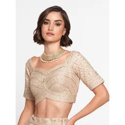 Twamev Embellished Sequinned Art Silk Ready To Wear Lehenga With Blouse & Dupatta image 5