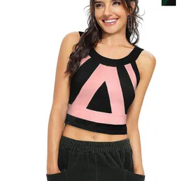 CORSICA Women Pack Of 2 Colourblocked Crop Tank Top-picture-35