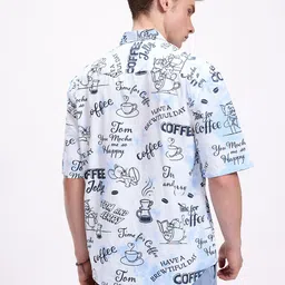 Kook N Keech Printed Drop-Shoulder Sleeves Pure Cotton Oversized Casual Shirt image 3