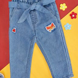 Pantaloons Baby Butter Patch Detailed Jeans - Blue-picture-45