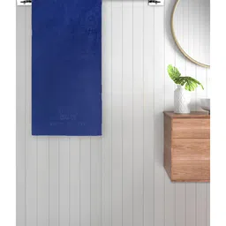 FABINALIV Unisex Blue Solid 420 GSM Cotton Bath Towels (140X70 cm)-picture-12