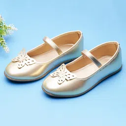 boyz n galz Shimmer Butterfly Applique Detailed Ballerinas - Gold-picture-14