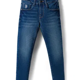 US Polo Assn Cotton Woven Full Length Solid Colour Jeans - Blue-image-57
