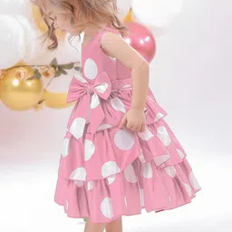 Flip The Style Polka Dot Print Satin Fit & Flare Dress image 2