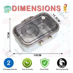 FunBlast Insulated Lunch Box - White image 3