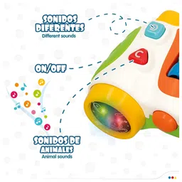 NEGOCIO Montessori Baby Grasping Learning Musical Telescope Toy Children Prismatic Binoculars with Lighting and Sounds-YELLOW image 4