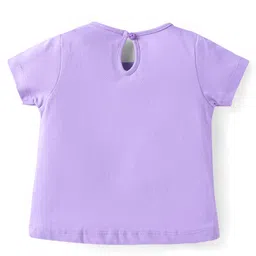 Babyhug Disney Single Jersey Knit Half Sleeve Tops with Minnie Mouse Graphics Pack of 3-Red Pink & Purple image 5