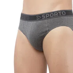 Sporto by Macho Pack Of 2 Cotton Mid-Rise Basic Briefs image 5