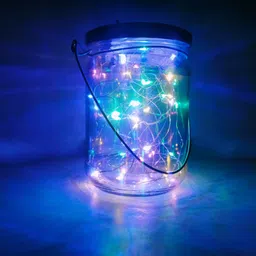 argonlight vibrant fairylight Decorative mason jar lamp Multicolor Glass Hanging Lantern image 2