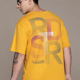 The Roadster Lifestyle Co. Brand Logo Printed Drop-Shoulder Sleeves Pure Cotton T-shirt-picture-22