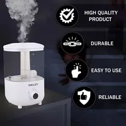 ORILEY Ultrasonic Cool Mist Humidifier 2.3 L Capacity 18 W Corded Electric Transparent White, 2111A image 3