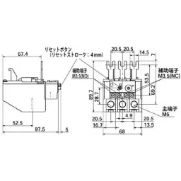Fuji Electric Standard Thermal Relay 89.7 mm Thickness, TR-N3 45A-picture-13