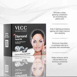 VLCC Diamond Facial Kit 60g & Insta Glow Bleach 30g image 5