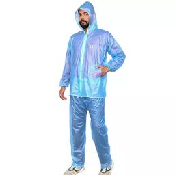 AllExtreme PVC Hooded Type Zipper Closer ‎Kinder Blue Kinder Raincoat Set XXL for Men's, ALL-KIND-01-picture-40