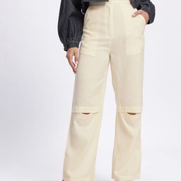 glitchez Women Elevated Comfort Slash Knee Regular Fit Trousers-image-73