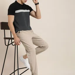 encore by INVICTUS Men Colourblocked Polo Collar Knitted T-shirt image 5