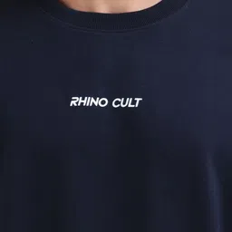 RHINO CULT Round Neck Drop-Shoulder Sleeves Oversized Cotton T-shirt image 2