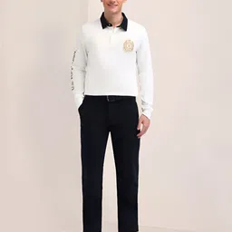 U.S. Polo Assn. Men Graphic Printed Polo Collar Cotton Slim Fit T-shirt image 2