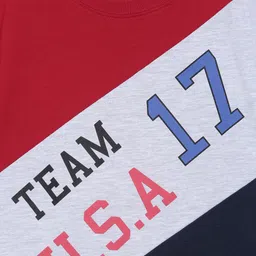 3PIN Boys Multicoloured Colourblocked Round Neck T-shirt image 3