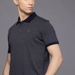 Louis Philippe Printed Polo Collar Pure Cotton T-shirt-picture-34