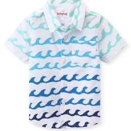 Babyhug Cotton Woven Half Sleeves Regular Collar Printed Shirt - Multicolour-picture-10