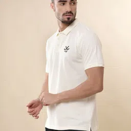 WROGN Men Solid Polo Collar Cotton T-shirt image 3