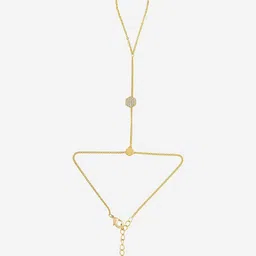 Kushal's Fashion Jewellery Women Gold-Plated Zircon Studded Hathpan Bracelet-picture-39
