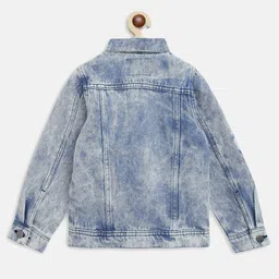 Tales & Stories Full Sleeves Ribbed With Cut & Sew Detailed Jacket - Light Blue image 3