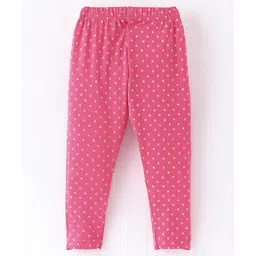 Fido Cotton Jersey Full Length Leggings Floral Print - Dark Pink image 2