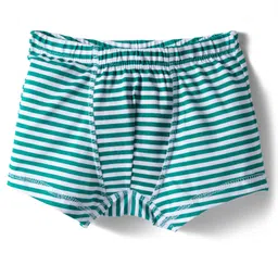 Honeyhap Premium Knit Trunks With Bio Finish & Stripes Pack of 5 - Bright White Cypress Bright White & Acid Lime image 2