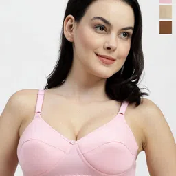 SHYAM SONS FLAIR Women Pack of 3 Full Coverage Lightly Padded Bra-picture-12