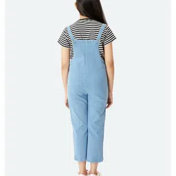 Olele Sleeveless Denim Dungaree - Blue image 4