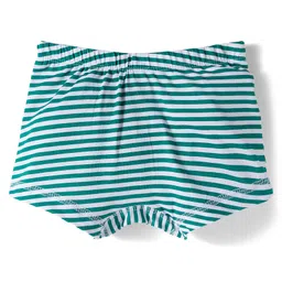 Honeyhap Premium Knit Trunks With Bio Finish & Stripes Pack of 5 - Bright White Cypress Bright White & Acid Lime image 3