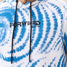 Status Quo Men Tie and Dye Printed Full Sleeve Hooded Sweatshirt image 4