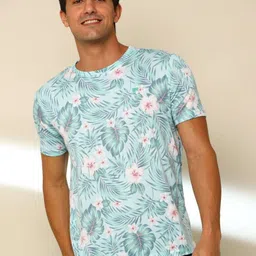 Estilocus Men Floral Tropical Raw Edge T-shirt-picture-25
