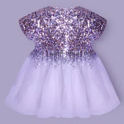 Cherry Crumble By Nitt Hyman Cap Sleeves Sequins Embellished Dress - Lavender image 5