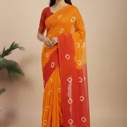 BANARASI WALA Bandhani Pure Cotton Handloom Bandhani Saree-picture-12