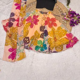 BAESD Girls Mukaish Tie and Dye Ready to Wear Lehenga & Blouse With Dupatta image 3