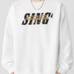 StyleCast Men Typography Printed Round Neck Sweatshirt image 2