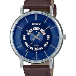 CASIO Men Leather Straps Analogue Watch A2136-picture-13