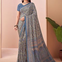 LeeliPeeri Designer Paisley Poly Crepe Designer Saree-picture-31