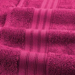 Layers Be Bold Pink Pure Cotton 450 GSM Bath Towel image 4