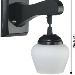 1ST TIME White & Black Wood Traditional Wall Lamp image 2