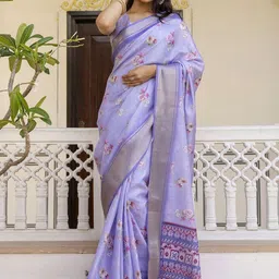 KALINI Women Floral Printed Woven Design Saree-picture-20