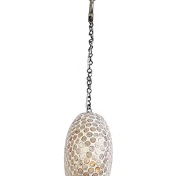 1ST TIME White & Brown Textured Semi-sphere Hanging Ceiling Lamp-picture-42