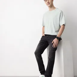 Mast & Harbour Men Straight Fit High-Rise Light Fade Stretchable Jeans image 5