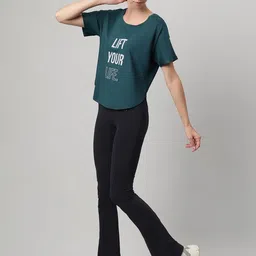 MKH Women Typography Printed Dri-FIT T-shirt image 3